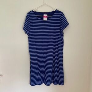 NWT Fresh Produce blue striped T-shirt Dress